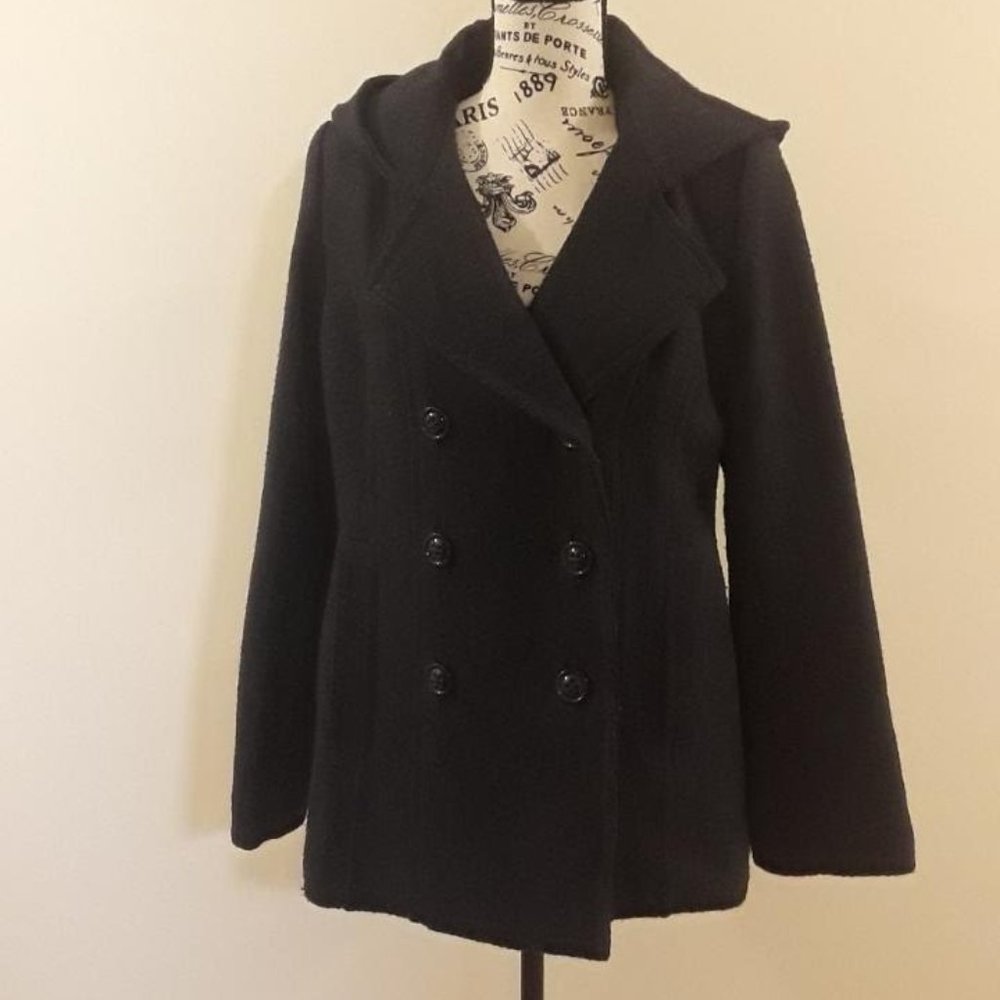 Croft & Barrow Navy Pea Coat w/hood